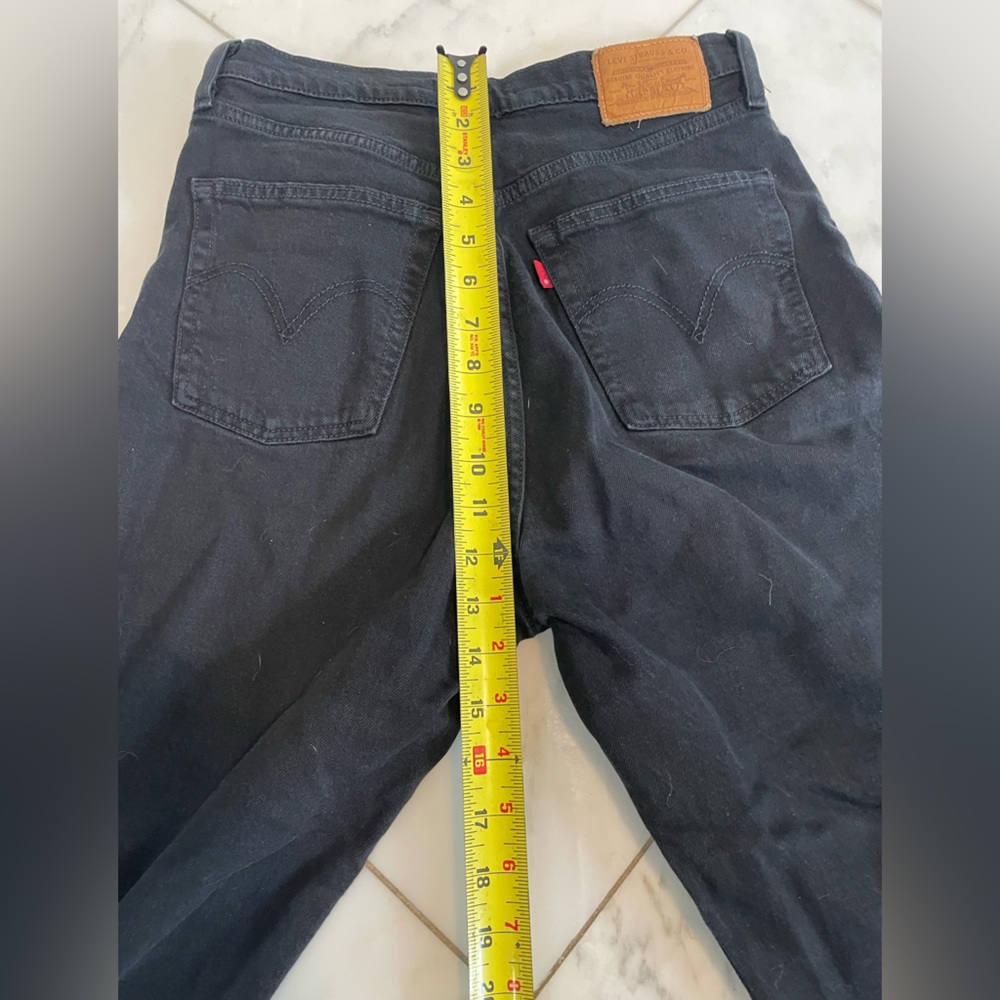 Levi's Women's Straight Leg Jeans - Black - Picture 7 of 8